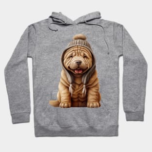 Winter Shar Pei Dog Hoodie